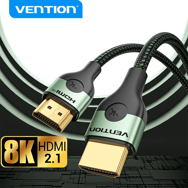Vention 8K HDMI 2.1 Kabel für Xiaomi TV Box PS5 48Gbps 8K/60Hz 4K/120Hz HDMI Kabel HDR10+ HDCP2.2 für PS4 HDMI Splitter 8K HDMI Image