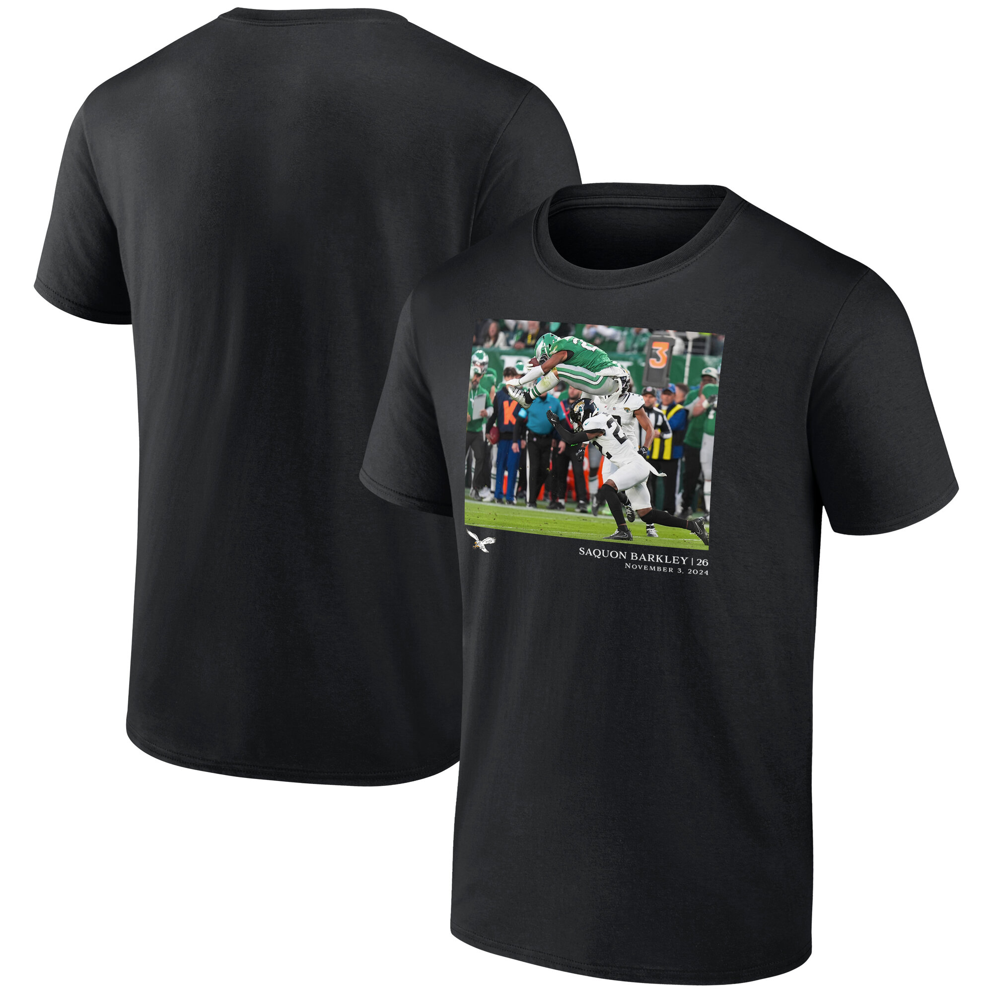 Philadelphia Eagles Saquon Barkley Flash Features Woche 9 T-Shirt - Schwarz - Herren Image