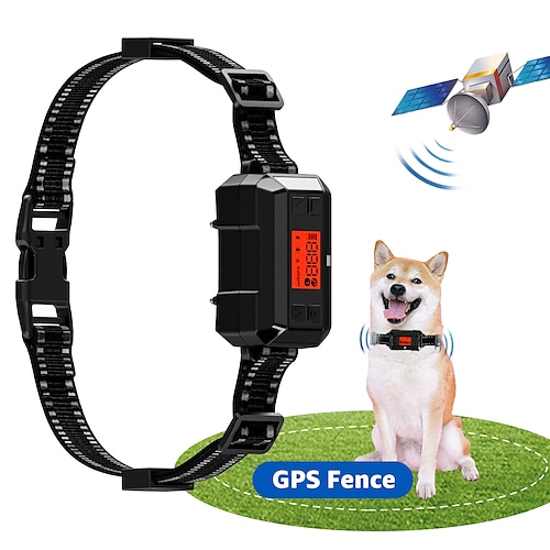 GPS-elektrischer Hundezaunhalsband, tragbar, kabellos, aktualisiert, KI-Szenenerkennung, Hundezaun, einstellbare Warnstärke, Radius 33-999 Yards, wiederaufladbar, intelligent, elektrisch Image
