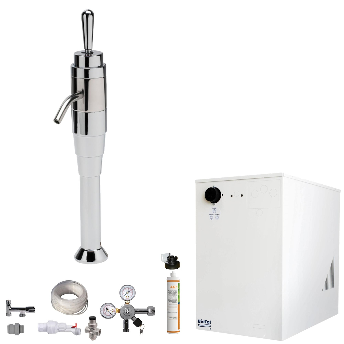 Tafelwassergerät BieTal® BT-30U Kühlung Schanksäule Joystick Wasserfilter SET Image