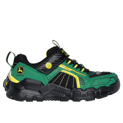 Skechers Boy's John Deere: Adventure Track - Rugged-Brights Sneaker | Size 3.5 | Green/Black | Synthetic/Textile