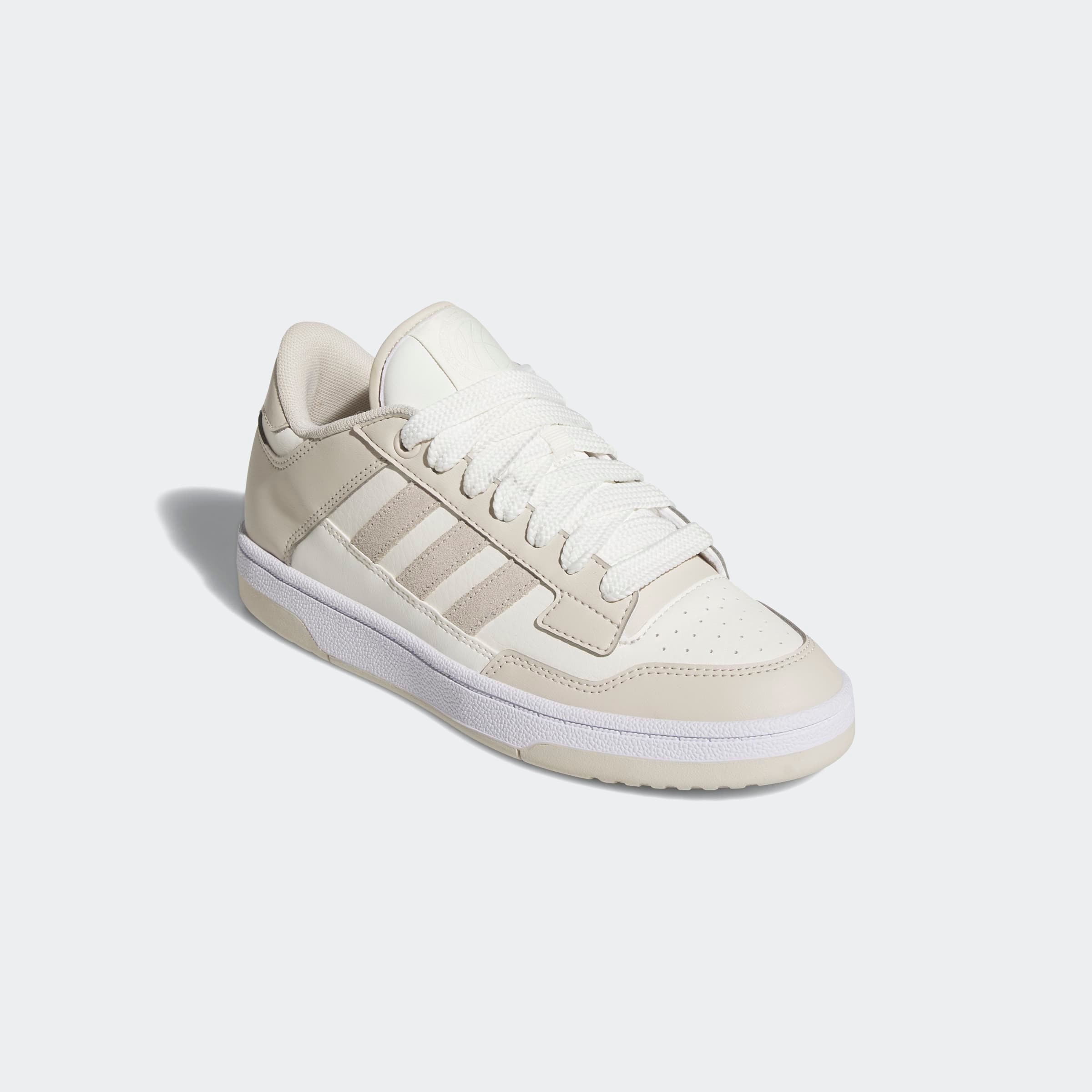 Sneaker ADIDAS SPORTSWEAR "RAPID COURT LOW", Damen, Gr. 36, beige (aluminium, cloud weiß, cloud weiß), Leder, Synthetik, Schuhe Sneaker