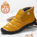 stivali da neve invernali isolati da uomo – stivaletti slip-on impermeabili con fodera in pelliccia sintetica, suola antiscivolo per escursioni all'aperto e clima freddo