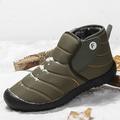 stivali da neve invernali isolati da uomo – stivaletti slip-on impermeabili con fodera in pelliccia sintetica, suola antiscivolo per escursioni all'aperto e clima freddo