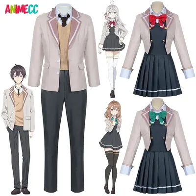 Animecc auf Lager alisa suo yuki cosplay kostüm perücke anime alya verbirgt manchmal ihre gefühle in russischer schuluniform für frauen Image