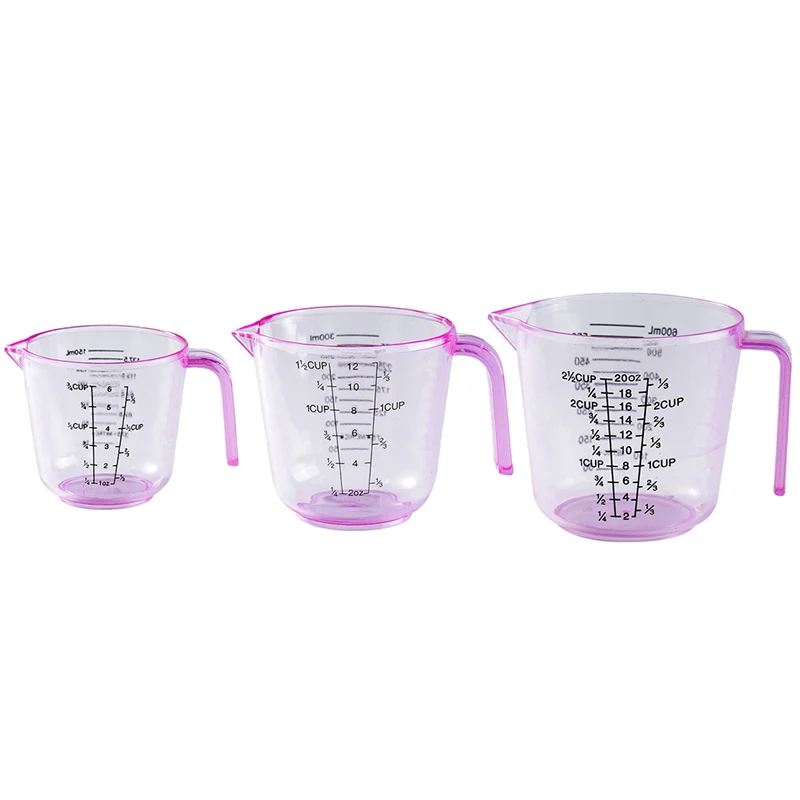 1pc 150/300/600ml Mehrzweck-Kunststoff-Messbecher Hitze beständigkeit mit Waage Messbecher Küchen bedarf Image