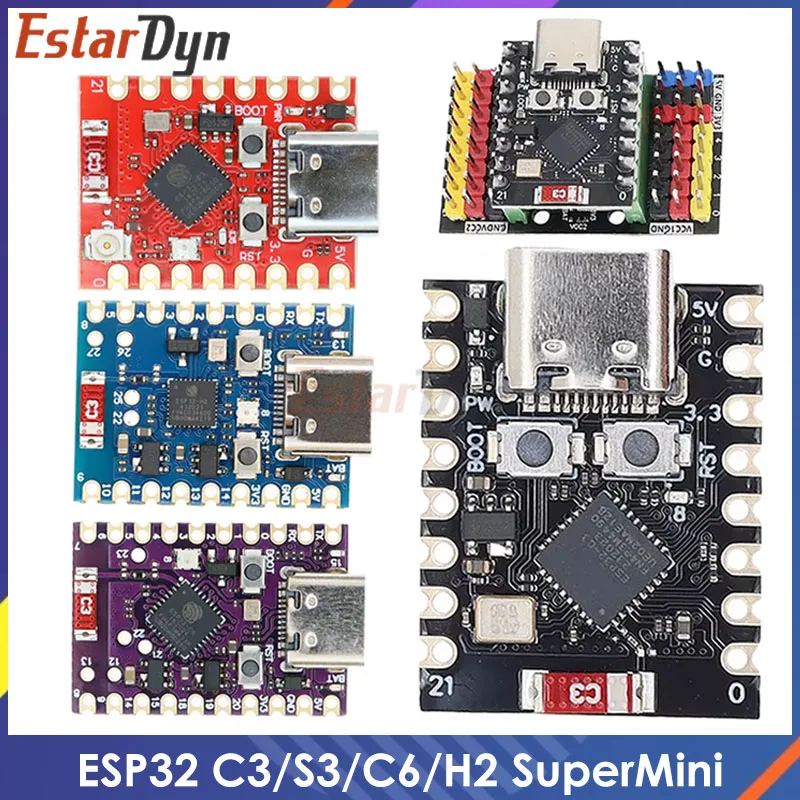 Estardyn ESP32 S3 C6 H2 C3 SuperMini Entwicklungsboard ESP32-C3 WiFi Bluetooth Modul für Arduino Image