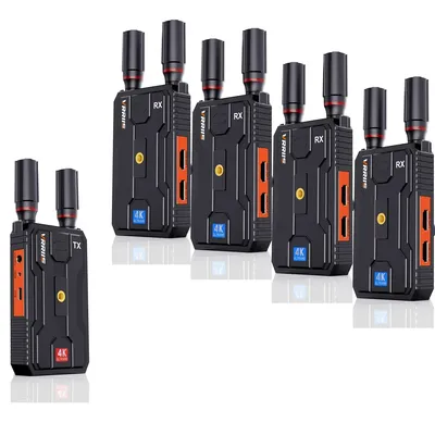5G 4K Drahtlose Übertragung Display Adapter 400m HDMI Extender Video Sender Empfänger Unterstützung Batterie Kamera Live/PC zu TV Image