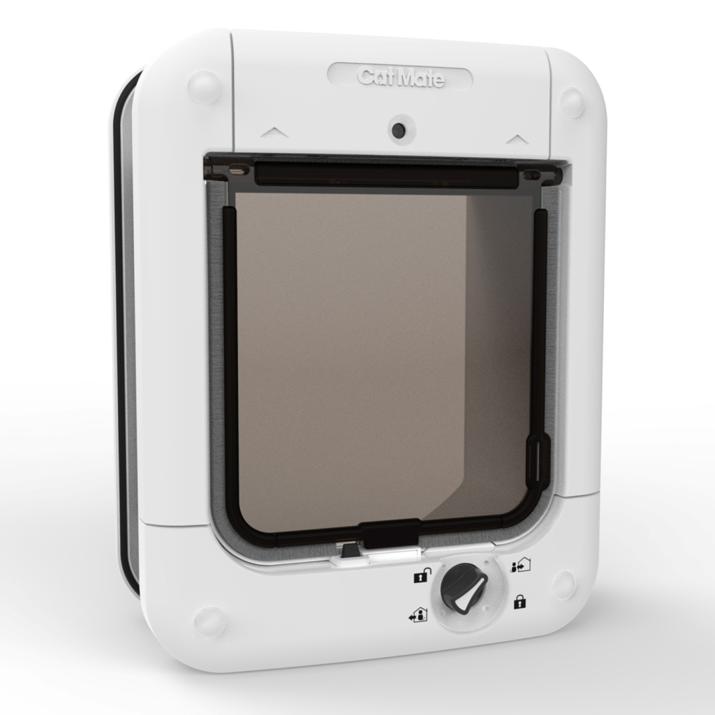 Gattaiola Cat Mate con microchip 360W - bianca