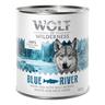 10€ DI SCONTO! 24 x 800 g Wolf of Wilderness umido per cane - Blue River - Pesce