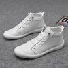 100% echtes Leder Schuhe Männer High top Sneakers Ins Mode Männer Weiße Schuhe Kühlen Straße Junge