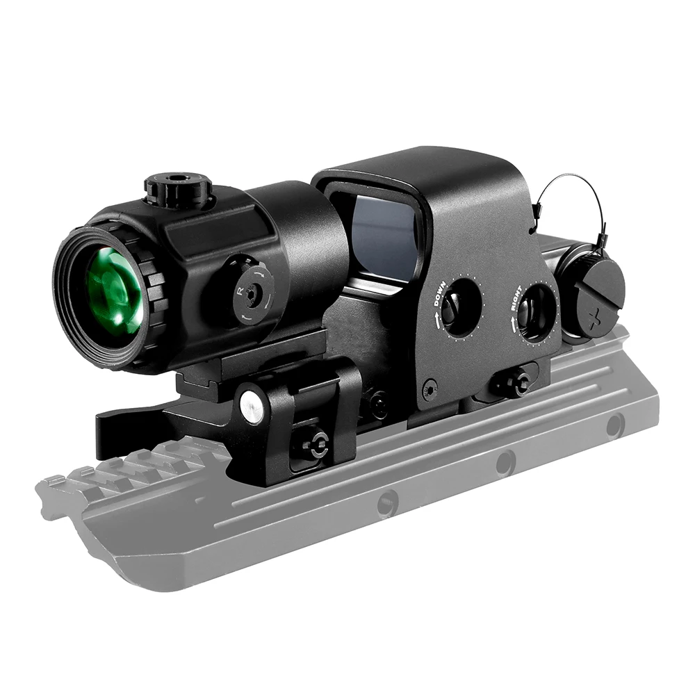 Taktische Airsoft G43 3X Lupe 558 553 EXPS3 Red Dot Combo Scope Optics QD Mount Fit 20 MM Schienenmontage Image
