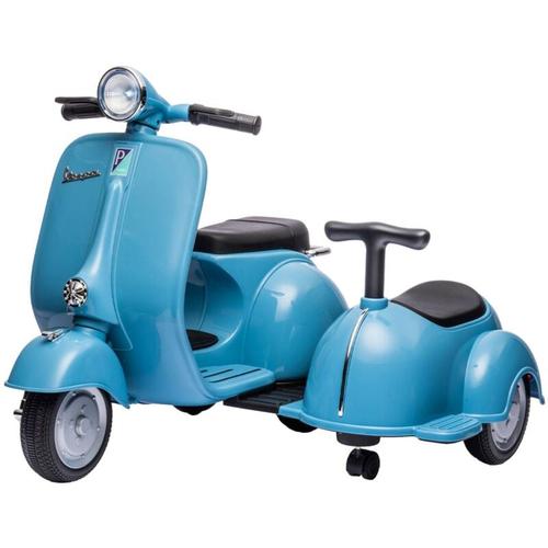 sweeek - Elektro-Scooter für Kinder Vespa 12V, 1 Sitzplatz mit Beiwagen