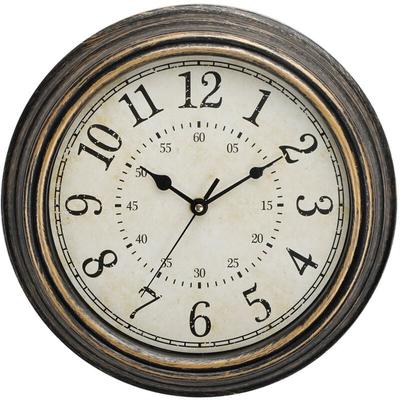 Vintage-Quarz-Wanduhr, 30 cm, geräuschlos, tickt nicht, für große Zahlen und HD-Glas, Image
