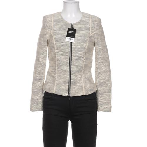 H&M Damen Blazer, Gr. 34, cremeweiß, Baumwolle, Synthetik, Viskose