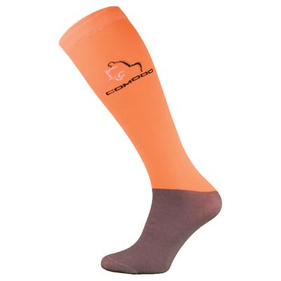 COMODO - Femme Chaussettes Equitation | Chaussettes Hautes Longues pour Eté - Orange Image