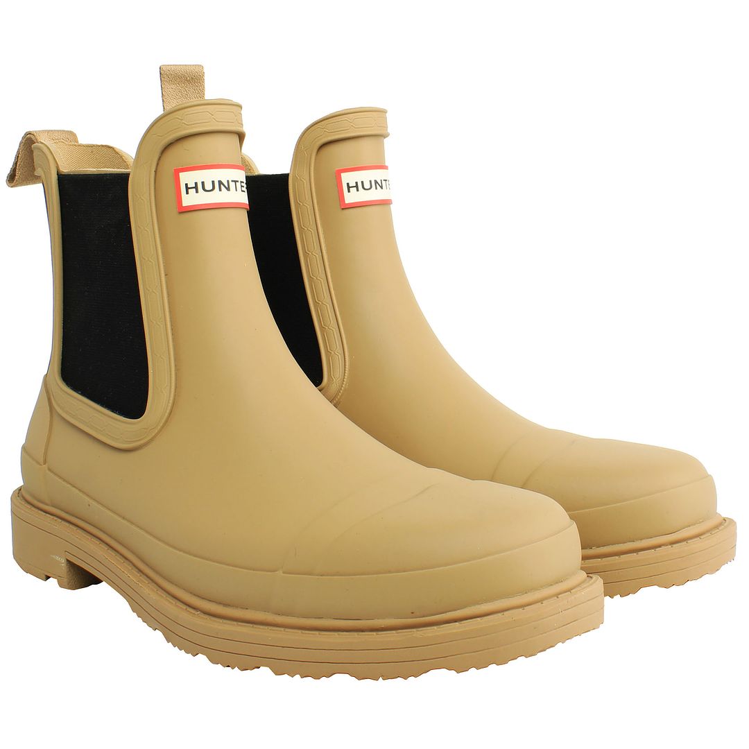 Hunter Commando Damen Chelsea Boots, Braun