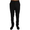 Dolce & Gabbana Herren Schwarze Wollstretch-Anzughose