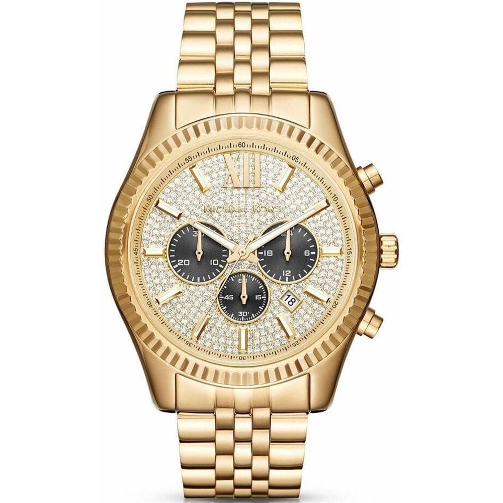 Michael Kors MK8494 Lexington Gold Pave Herrenuhr