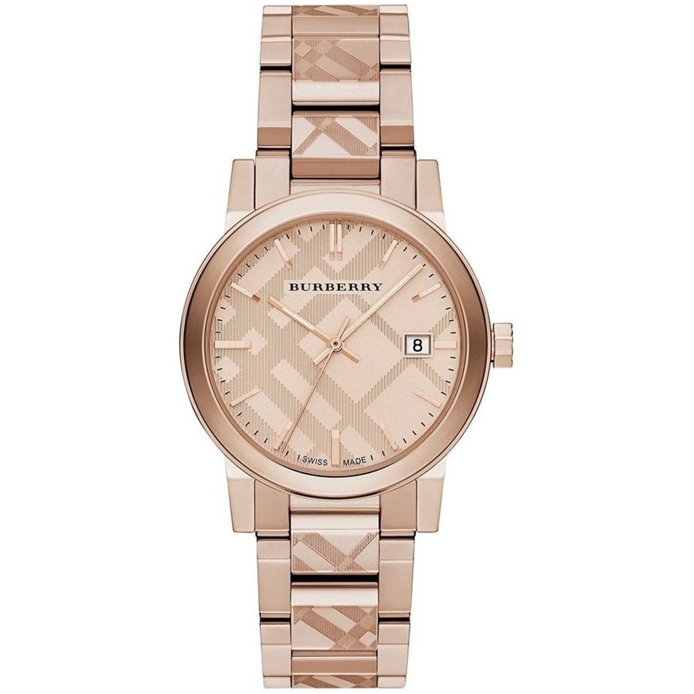 Burberry BU9039 Rose GoldTone Zifferblatt Edelstahl Unisex Uhr Image