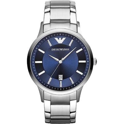 Emporio Armani AR2477 Klassische Herrenuhr mit blauem Zifferblatt Image