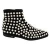Nieten-Stiefeletten aus Wildleder