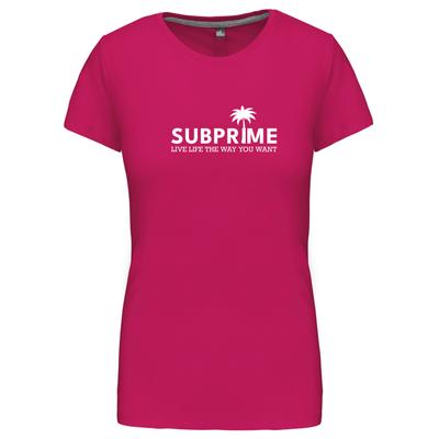 Damen-T-Shirt der Marke Subprime. Die Shirts von Subprime sind aus 100% Bio-Baumwolle hergestellt und haben eine normale