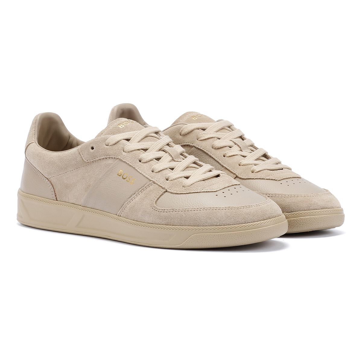 Boss Brandon Veloursleder Herren Beige Sneaker
