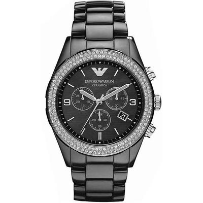Emporio Armani AR1455 Ceramica Damen Kristalluhr Image