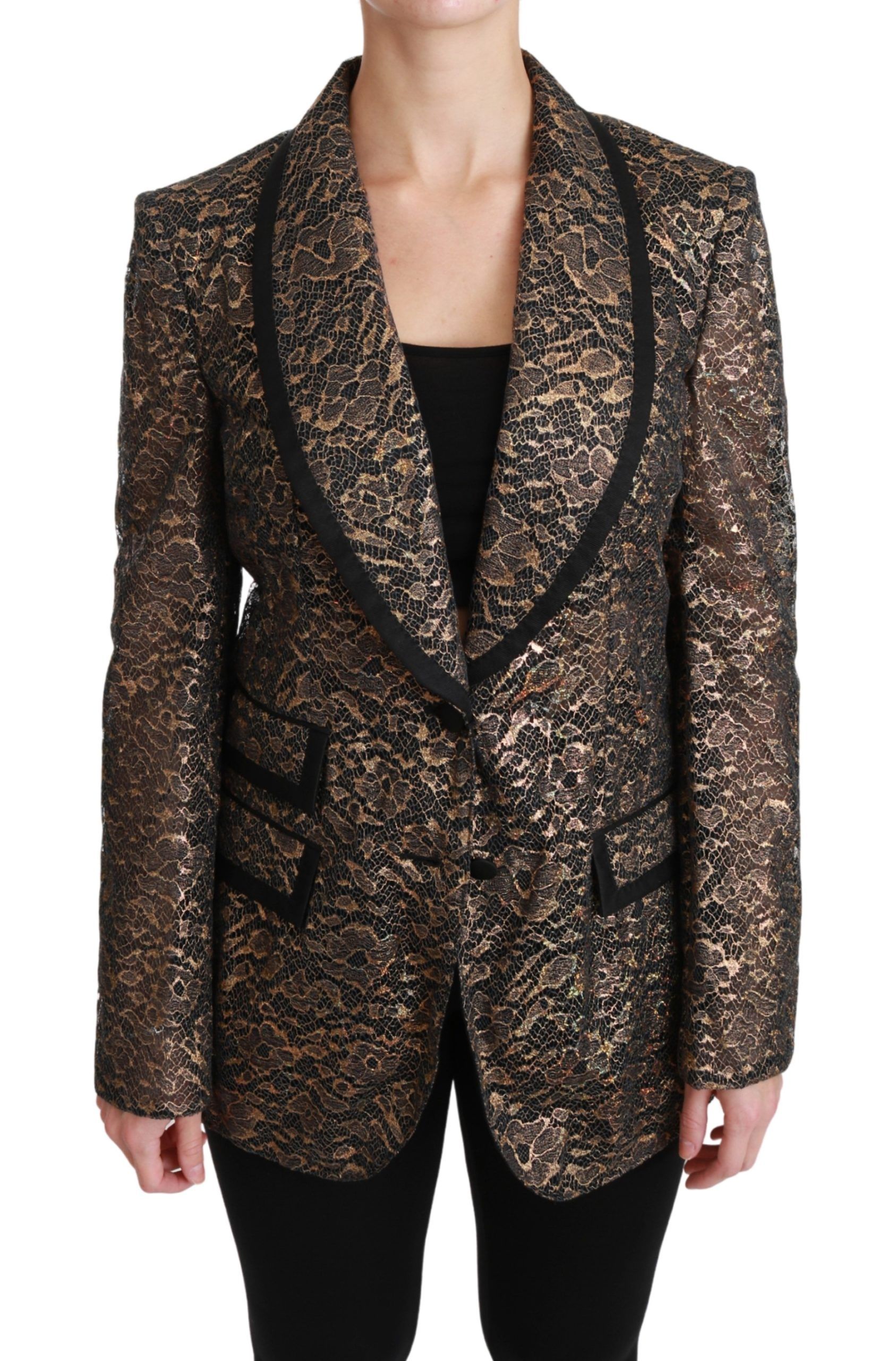 Brandneue Dolce & Gabbana Jacke mit floralem Spitze-Design Image