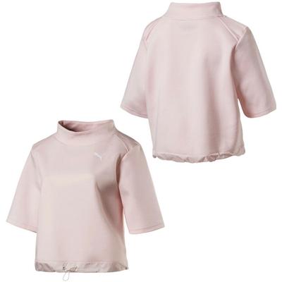 Puma Evostripe Womens Sweat Tee Fitness Running T-Shirt Top Pearl 595084 36 R11H