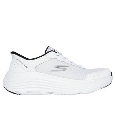 Skechers Men's Slip-ins: Max Cushioning Endeavour - Cardova Sneaker | Size 12.0 | White/Black | Textile/Synthetic/Leather | Machine Washable