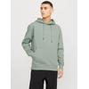 Kapuzensweatshirt JACK & JONES "JJESTAR BASIC SWEAT HOOD NOOS", Herren, Gr. XL, grün (iceberg grün), angeraute Sweatware, Obermaterial: 70% Baumwolle, 30% Polyester, unifarben, modisch, relaxed fit, Rundhals, Langarm Rippbündchen, Sweatshirts, mit...