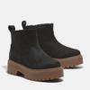 Chelseaboots TIMBERLAND "STONE STREETMID WARM LINED BOOT", Damen, Gr. 36, schwarz (schwarz nubuck), Leder, sportlich, Schuhe, Winterstiefel,Winterschuhe,gefüttert