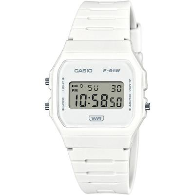 Chronograph, weiß (weiß, weiß, grau), CASIO TIMELESS COLLECTION, Armbanduhren, Damen, Quarzuhr, Armbanduhr, Damenuhr, Herrenuhr, Digitaluhr, Resinarmband Image