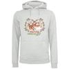 Kapuzenpullover F4NT4STIC "Christmas Hippie Santa And Reindeer", Damen, Gr. XXL, grau (erdgrau), Obermaterial: 65% Baumwolle, 35% Polyester, casual, relaxed fit, Langarm, Pullover, Premium Qualität