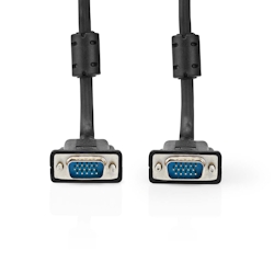 Nedis VGA-Kabel - VGA Stecker - VGA Stecker - Vernickelt - Maximale Auflösung: 1280x768 - 10.0 m - Rund - ABS - Schwarz - Umschlag Image