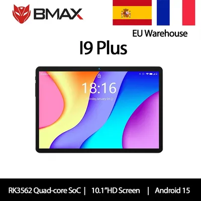 Bmax kinder tablet i9 plus android 15 gpu g522ee 8gb ram 64gb rom 10,1 zoll all winner rk3562 quad core port tablets pc wifi 6