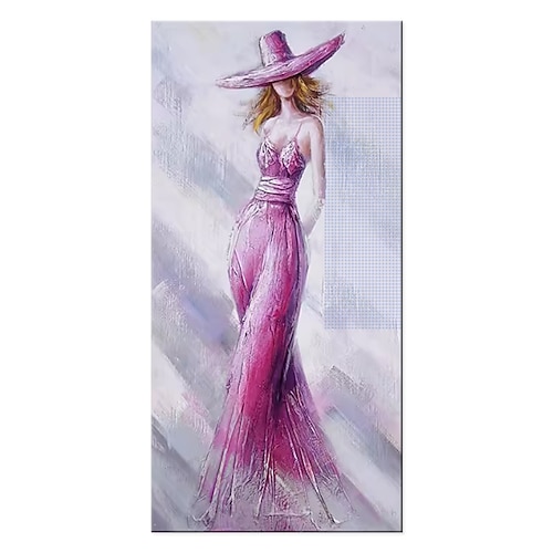 handgefertigtes Ölgemälde auf Leinwand, Wandkunst, Dekoration, abstrakte Schönheit, Frauenfiguren für Veranda, Flur, hängendes Gemälde, Heim-Wohnzimmerdekor, gerolltes, rahmenloses, ungedehntes Image