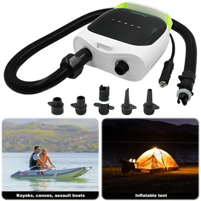 Electric Air Pump Dual Stage Inflation Paddle Board Pump Auto-Off Portable SUP Pump for Inflatable