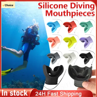 Silicone Scuba Diving Snorkel Regulator Mouthpiece Cover Octopus Holder Retainer Tongue Diving