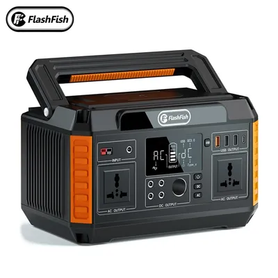 Flashfish P60 Portable Power Station 140400mAh/520Wh Solar Generator 600W CPAP Battery Power Station