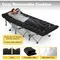 Folding Camping Cot with Mattress Black,Max Load 800lbs Cots for Sleeping Camp Cots for Adults Kids