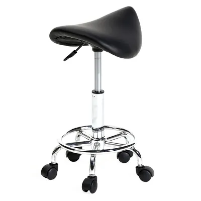Saddle Stool Ha Ha Feet Rotation Bar Stool Black Barber Shop Furniture