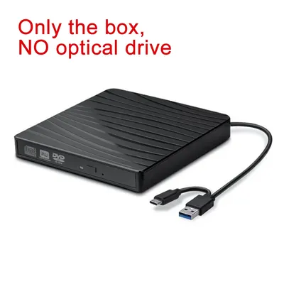 USB 3.0 DVD Drive External Optical Drives Enclosure Box USB Type-C External Case For Laptop Notebook