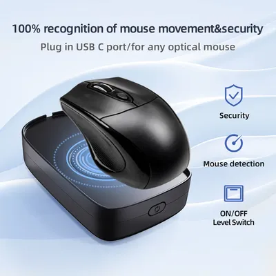 Movement Simulation with Button Simulate Mouse Mover Wired Wireless Mouse Compatible for Computer