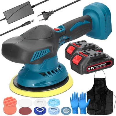 Cordless Car Polisher 6Gears Speeds Electric Auto Polishing Machine Home Cleaning Metal Waxing Wood