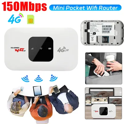 4G Lte Wireless WiFi Router 150Mbps Mini Pocket Wifi Router Wireless Modem with SIM Card Slot