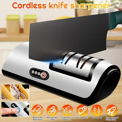 Electric Knife Sharpener Professional Fully Automatic Handheld Knife Sharpener Kitchen 4 Gears