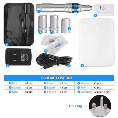 Dr Pen A6 Microneedle Pen Machine Electric Derma Stamp For Mesotherapy Skincare 2PCS Backup Batteries